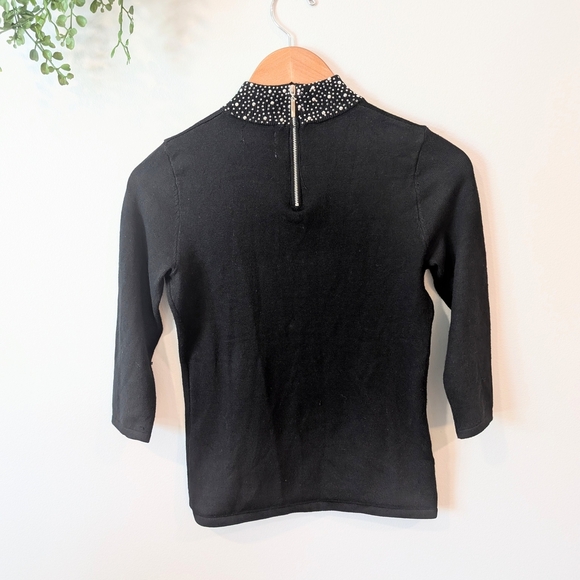 Carmen Marc Valvo Beaded Embellished Sweater Sz. M - Picture 3 of 6